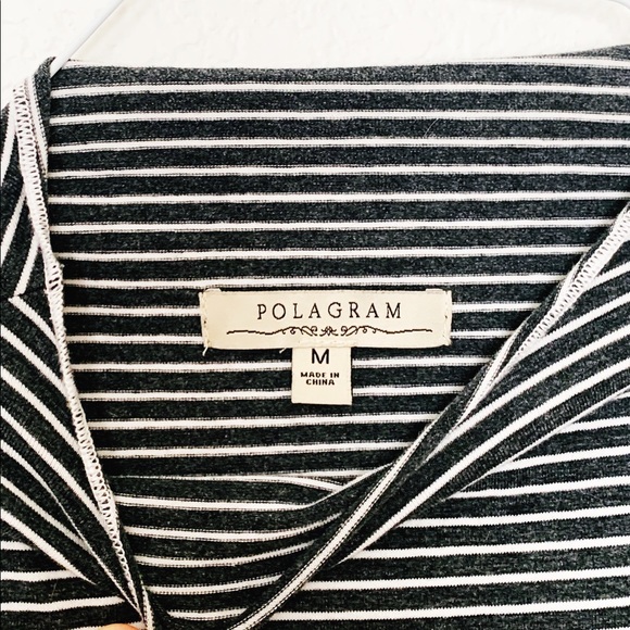 Elbow Sleeve Striped Top - Picture 3 of 5